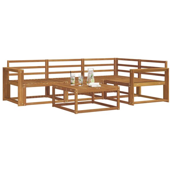 vidaXL Set di divani da esterno 5 pcs Naturale
