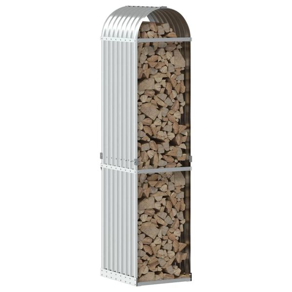 vidaXL Portaceppi Argento 40x45x170 cm in Acciaio Zincato