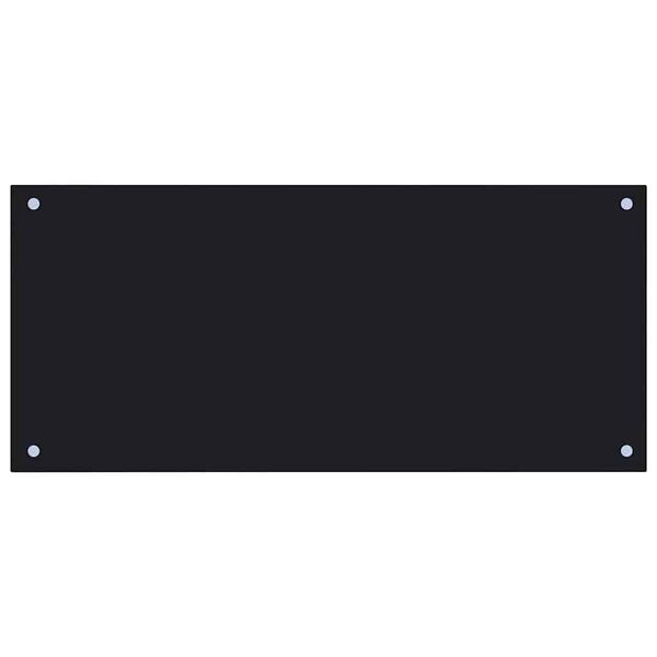 vidaXL Rivestimento da Cucina 2 pcs Nero 90 x 40 cm vetro temperato