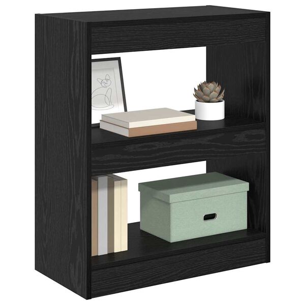 vidaXL Armadio per Libri Rovere Nero 60 x 30 x 72 cm Legno multistrato