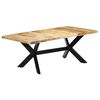 vidaXL Tavolo da Pranzo 200x100x75 cm in Legno Massello di Mango