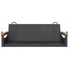 vidaXL Panchina Dondolo Nera 109x62x40 cm in Polyrattan