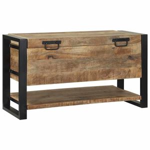 vidaXL Scatola di Stoccaggio Marrone Legno massello di mango
