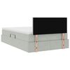 vidaXL Letto con contenitore e LED Grigio chiaro 120 x 200 cm Velluto