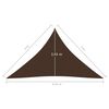 vidaXL Parasole a Vela Oxford Triangolare 3x3x4,24 m Marrone