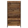 vidaXL Armadio per Libri 2 pcs Legno vecchio 80 x 30 x 155 cm