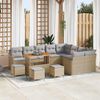 vidaXL Set Divano da Giardino con cuscino 13 pcs Beige e Grigio Chiaro