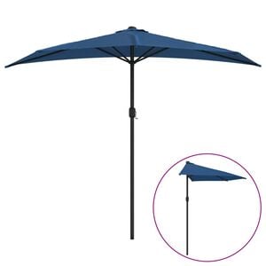 vidaXL Ombrellone Balcone Palo in Alluminio Blu 270x144x222 cm a Met&agrave;