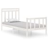 vidaXL Giroletto Bianco in Legno Massello 75x190 cm Small Single