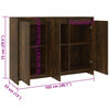 vidaXL Credenza Rovere Fumo 102x33x75 cm in Truciolato