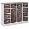 vidaXL Credenza con 10 Cassetti Marrone 113x30x79 cm in Legno
