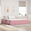 vidaXL Letto con contenitore e materasso Rosa 200 x 200 cm Velluto
