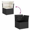 vidaXL Set Divano da Giardino 7 pcs Nero Rattan in Polipropilene