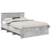 vidaXL Struttura del letto con testiera Grigio cemento 150 x 200 cm