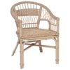 vidaXL Sedia Impilabile Naturale 60 x 60 x 81 cm Rattan