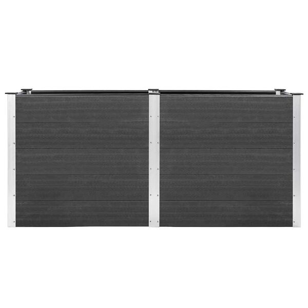 vidaXL Fioriera Rialzata da Giardino 200x50x91 cm in WPC Grigio