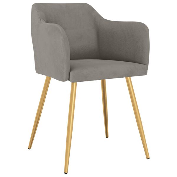 vidaXL Sedie da Pranzo 6 pz Grigio Chiaro in Velluto