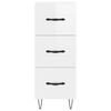 vidaXL Credenza Bianco Lucido 34,5x34x90 cm in Legno Multistrato
