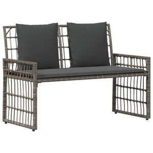 vidaXL Panchina da esterno Grigio e Grigio Scuro 116 x 55 x 82 cm