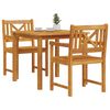 vidaXL Set da Pranzo per Giardino 3 pcs Marrone