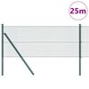 vidaXL Palo della recinzione Verde 25 x 0,6 m (maglia 12 x 12 mm)
