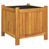 vidaXL Fioriera Giardino con Rivestimento 42x42x40 cm Massello Acacia