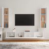 vidaXL Set di Mobili Porta TV 4 pz Bianco in Legno Multistrato