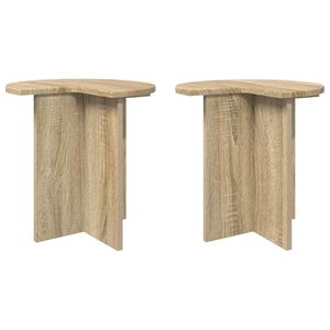 vidaXL Tavolo laterale 2 pcs Rovere Sonoma &Oslash; 39 x 38 cm
