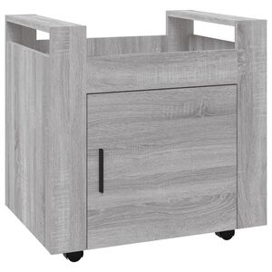 vidaXL Carrello Scrivania Grigio Sonoma 60x45x60 cm Legno Multistrato
