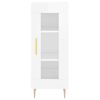 vidaXL Credenza 34,5x34x180 cm in Legno Multistrato Bianco Lucido