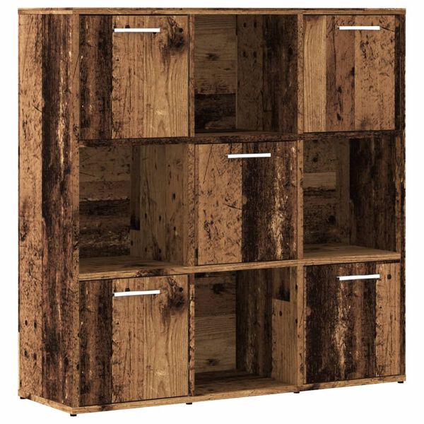 vidaXL Libreria Legno Antico 90x28x90 cm in Legno Multistrato