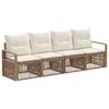 vidaXL Set Divano da Giardino 4 pcs Beige polyrattan