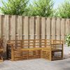 vidaXL Set divani 4 pcs Naturale Legno di Acacia Massello