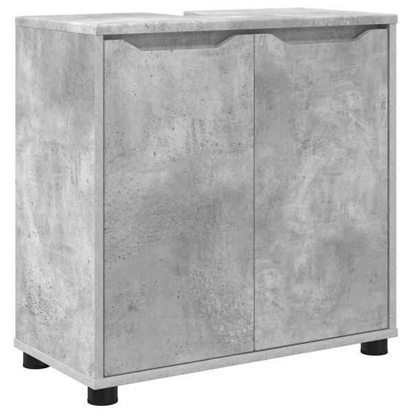 vidaXL Mobile per lavabo da bagno Grigio cemento 60 x 30 x 60 cm