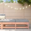 vidaXL Poggiapiedi Giardino con Cuscini 2 pz Legno Massello di Douglas