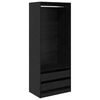 vidaXL Guardaroba Rovere Nero 80 x 50 x 200 cm Legno ingegnerizzato