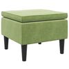 vidaXL Poggiapiedi con Gambe in Legno Verde Chiaro in Velluto