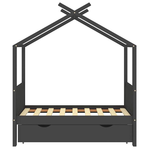 vidaXL Giroletto per Bambini con Cassetto in Legno di Pino 70x140cm