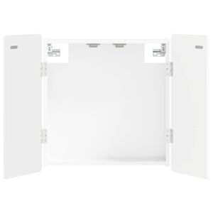 vidaXL Armadio per Dartboard ZWOLLE Bianco Lucido Legno ingegnerizzato
