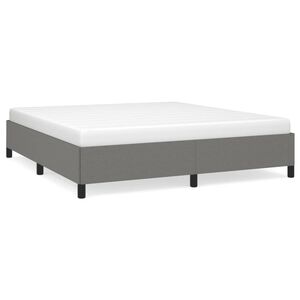 vidaXL Giroletto senza Materasso Grigio Scuro 160x200 cm Tessuto