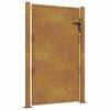 vidaXL Cancello da giardino 100x125 cm in acciaio Corten
