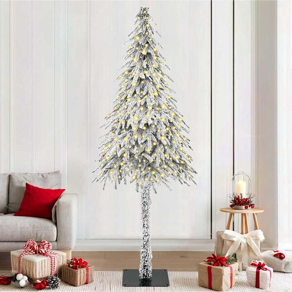 vidaXL Albero di Natale con 300 LED Bianco 210 cm PE e Acciaio