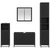 vidaXL Set di mobili per il bagno 4 pcs Rovere Nero Legno multistrato