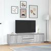 vidaXL Mobile Porta TV con Luci LED Grigio Sonoma 193,5x41x50 cm