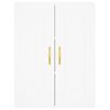 vidaXL Credenza Bianca 69,5x34x180 cm in Legno Multistrato