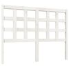 vidaXL Testiera per Letto Bianca 125,5x4x100 cm Legno Massello di Pino