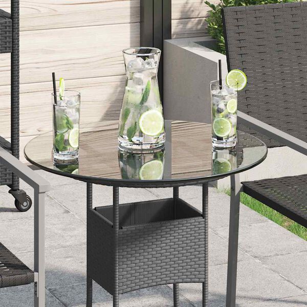 vidaXL Piano Tavolo Rotondo in Vetro Temperato 500 mm