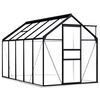 vidaXL Serra con Telaio Base Antracite 5,89 m&sup2; in Alluminio