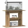 vidaXL Supporto per acquario artigianale in rovere 80x35x60 cm in legno ingegnerizzato