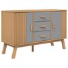 vidaXL Credenza OLDEN Grigia e Marrone 114x43x73,5 cm Massello di Pino